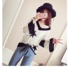 T116 summer new Korean fashion long-sleeved loose striped sweater