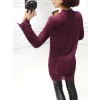 9230 Korean fashion lace hook flowers wool lining dress