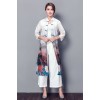 3380 small stand collar buckle long silk sunscreen cardigan