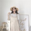 2187 Korean preppy style fake two piece dress