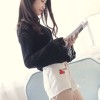 Short Sleeve Round Collar Shirt Sweater Spring Sleeve Long Sleeve Top 6607