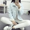 1859  lapel long sleeve warm cotton lamb wool jacket