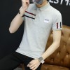 Men's summer collar collar short sleeve t-shirt male lapel collar Paul Slim Korean youth lead cotton Polo shirt 2093