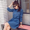 5559 spring and autumn Korean women long sleeves casual fashion joker denim dress