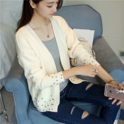 7801 Short cardigan sweater Korean fashion autumn and winter long sleeves sweater