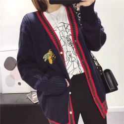 1022 Academy bee embroidery cardigan sweater