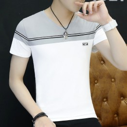 Summer men 's short - sleeved t - shirt Korean fashion half - sleeved youth trend men' s clothing 3045