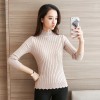 8055 women's long-sleeved elastic slim short sweater