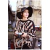 8747 Leopard round neck knitted sweater