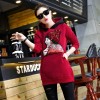 5350 real shot in the long sweater thickening plus large size women's autumn and winter new