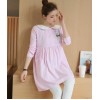 9017 # (real shot) 2017 new maternity dress spring doll collar striped cat dress