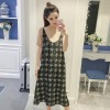 7165 # summer new women's dress skirt female chiffon dress + T-shirt two-piece suit