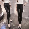 8809 # 2017 autumn and winter new stitching lace high waist stretch pencil leggings