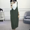8011 # 2017 autumn new Korean women's V-neck woolen dress dress loose large size sweater knitted skirt