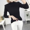 8080 # autumn and winter new Slim was thin high collar collar sweater female Korean long-sleeved wild base sweater