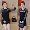 3610 plus size hollow lace slim look dress