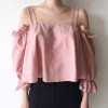 979 popular temperament girl lotus leaf off shoulder shirt