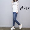 8010 Korean Style Long Sleeve Loose Letter Print T-Shirt 