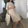 2187 Korean preppy style fake two piece dress