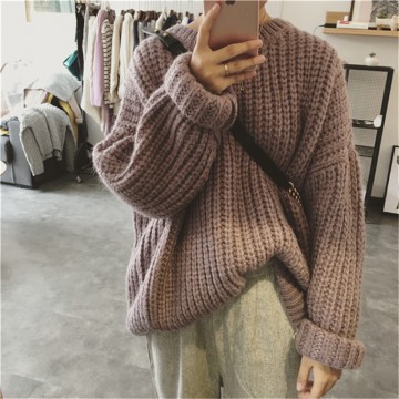 1966 Korean fashion retro hedging large size sweater