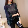 2017 autumn and winter women new loose camouflage bats knitting sweater A05