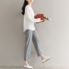 1930 real shot 2017 autumn cotton linen loose thin striped drawstring harem pants casual pants long pants