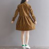 1856 large size long sleeve art retro jacquard thick long dress