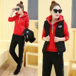 5505 thick wool lining leisure sport style three pieces