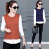 Real shot 2017 Korean stitch knitting female sets of fake two sets of sweaters women shirt shirt sweater women 9029