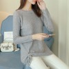 5091 Korean fashion sweater pullover short autumn new pure color long sleeves sweater