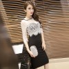 7003 fashion sexy lace two-pieces tight  hip dress 