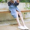 Korean version of the 2017 autumn high waist pocket cowboy half skirt female frilly self-cultivation is obviously thin bag skirt # 1818