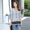 5530 Autumn and winter large size loose fake two piece sweaters 