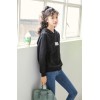 9169 Korean fashion simple printing hooded sweatshirt