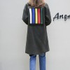 2017 autumn and winter new European station fat mm Korean version of the long woolen jacket