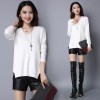 2017 autumn and winter new large size loose sets of thickening sweater women 's winter sweater shirt 8067