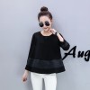 773 real shot 2017 autumn large size women loose fashion bottoming shirt seven sleeves shirt