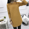 9090 autumn and winter Korean fashion pure color long knitting sweater