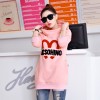 5339 thicken fleece long hooded sweatshirt