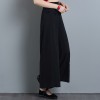 329 # cotton and linen embroidery large size national wide leg pants