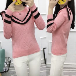 1061 autumn and winter lotus leaf knitted sweater