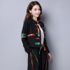 945 cotton and linen high waist personalized plate buckle Chinese style collar short jacket with lining