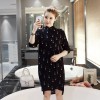 2017 autumn new loose cactus printing doll shirt collar shirt pregnant women dress