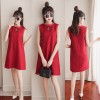 6230 temperament bowtie sleeveless dress