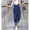 555 loose large size suspender jeans