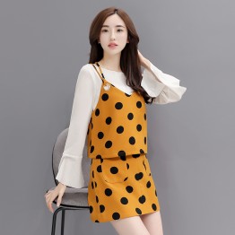 3803 dot prints three-pieces suit