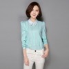 8005 spring slim doll collar lace chiffon shirt