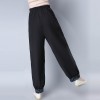 351national style large size embroidered cotton and linen loose casual pants