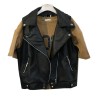 8861 loose large size lap PU leather vest