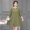 0819 plus size simple color dress